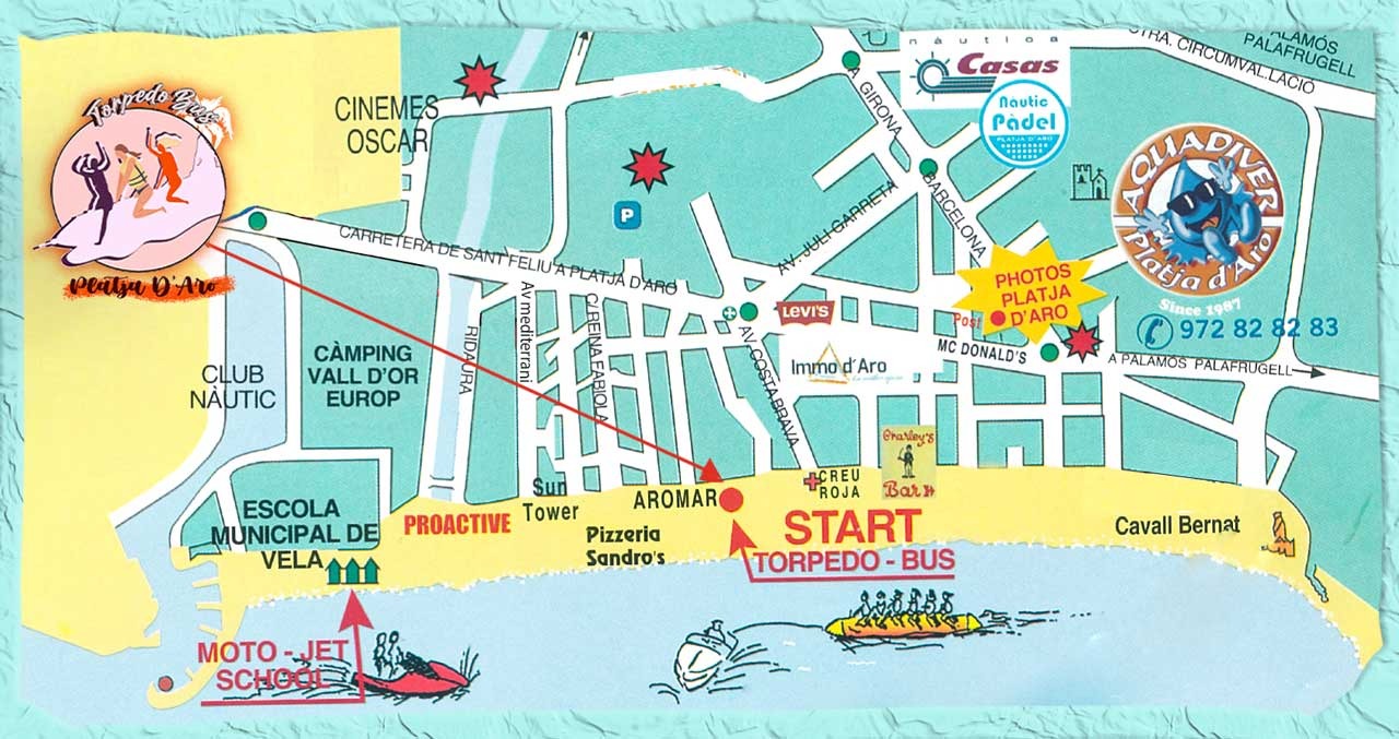 Mapa de ubicación Sportsnautics Platja d'Aro